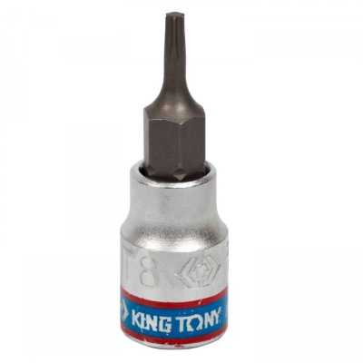 Насадка (бита) торцевая 1/4", TORX T8, L = 37 мм KING TONY 203308 Насадки фото, изображение